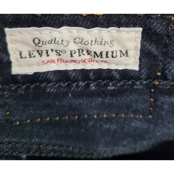 Levi's Women's Ribcage Shorts size 24 Black Denim Shorts High Rise #6‎ - Picture 5 of 5